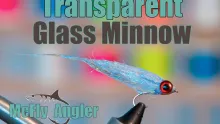 Video thumb for Small Glass Minnow Transparent Baitfish Streamer
